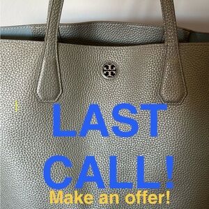Tory Burch Silver Perry Tote Bag